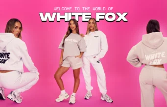 Always Shining White Fox Oversized Hoodie Black White Fox Hoodie