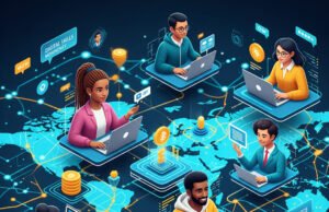 From Learning to Earning: Must-Have Digital Skills for Entrepreneurs in 2025 Entrepreneur learning digital skills on a laptop with AI and business tools