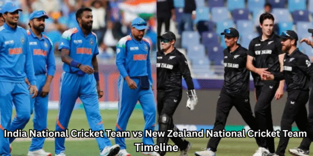 India National Cricket Team vs New Zealand National Cricket Team Timeline