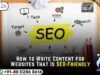 How To Write Content For Websites That Is SEO-Friendly With Top SEO Company In Texas top SEO Company in Texas