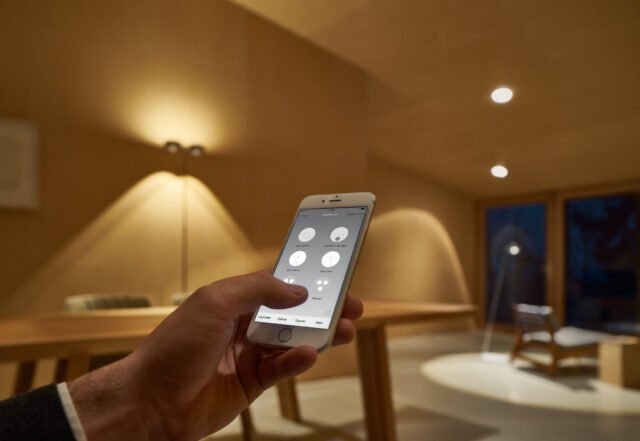 Smart lighting control system in a luxury apartment in Down Town Dubai